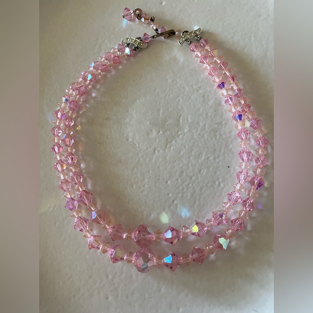 Pink Sparkly 2 Strand Necklace